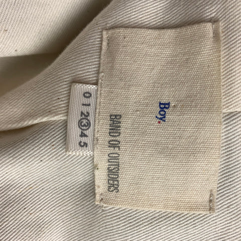 BAND OF OUTSIDERS Size L Blue White Stripe Cotton Oversized Jacket