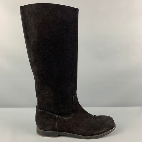 VERA WANG Kristen Talla 8.5 Botas de ante negras