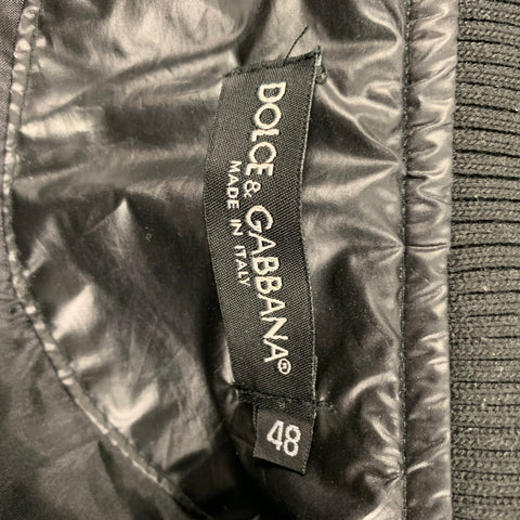 DOLCE & GABBANA Size S Black Cotton Padded Jacket