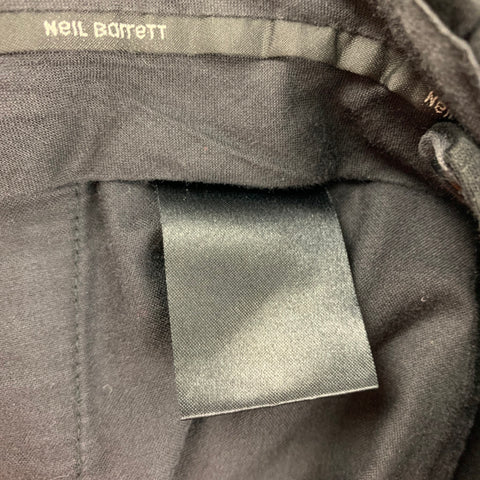 NEIL BARRETT Size 30 Black Zip Fly Dress Pants