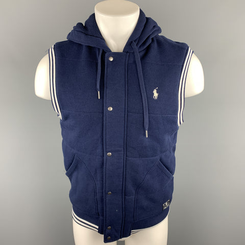POLO by RALPH LAUREN Chaleco con capucha de algodón acolchado azul marino talla S