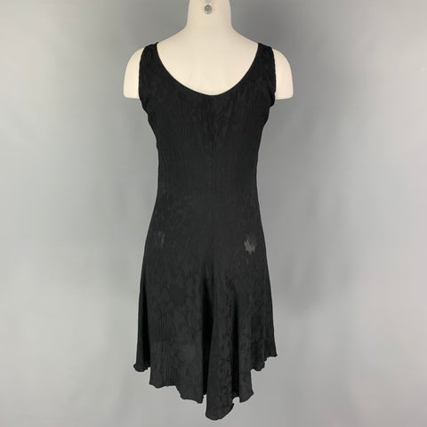 DONNA KARAN Size M Black Sleeveless Below Knee Dress