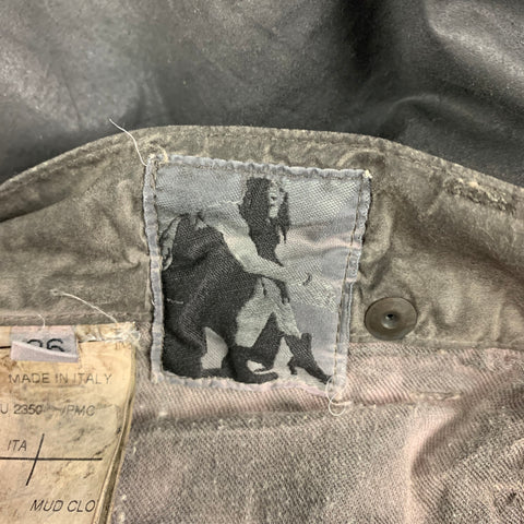 RICK OWENS DRKSHDW Size 36 Charcoal Coated Cotton Button Fly Casual Pants