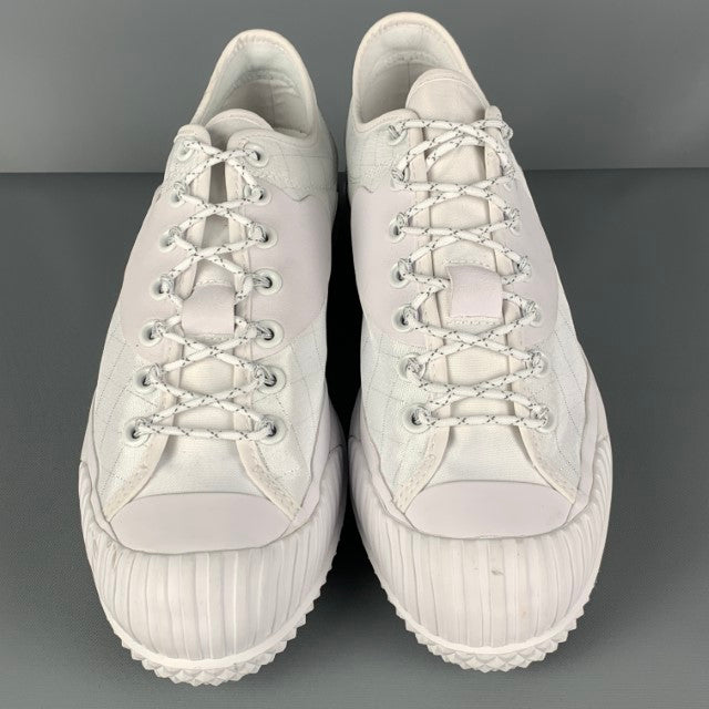 CONVERSE x SLAM JAM BOSEY Size 9.5 White Canvas Low Top Silver Sneakers