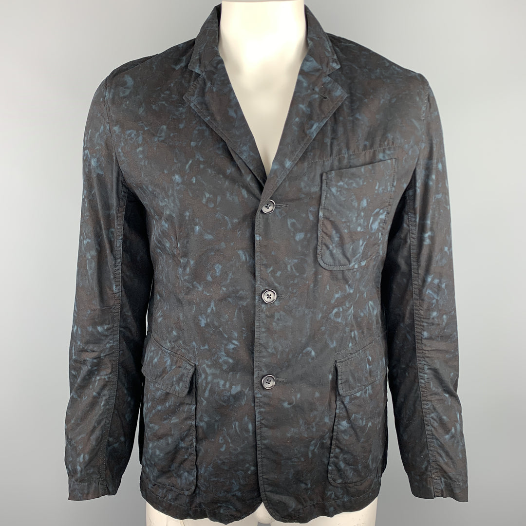 ENGINEERED GARMENTS Size 42 Navy Marbled Cotton Notch Lapel Sport Coat