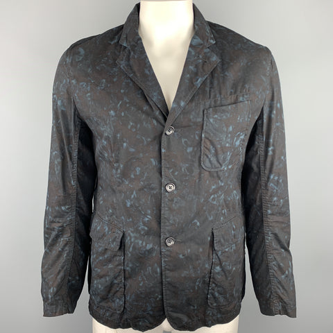 ENGINEERED GARMENTS Size 42 Navy Marbled Cotton Notch Lapel Sport Coat
