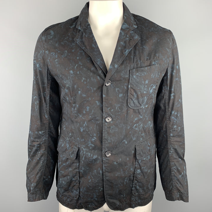 ENGINEERED GARMENTS Size 42 Navy Marbled Cotton Notch Lapel Sport Coat