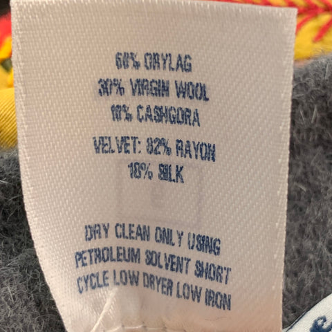 OSCAR DE LA RENTA Talla 6 Chaqueta de mezcla de lana virgen roja amarilla