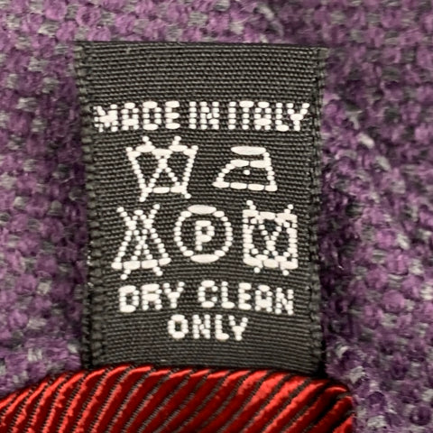 LUCIANO BARBERA Purple Grey Wool Tie