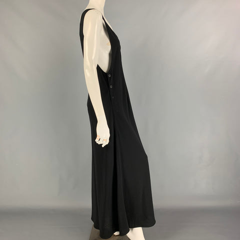 DKNY Size 8 Black Wool Sleeveless Dress