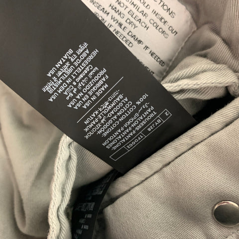 TOM FORD Size 31 Light Grey Cotton Straight Jeans
