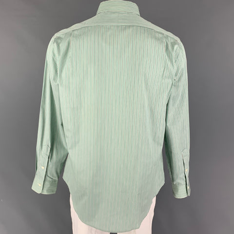 POLO by RALPH LAUREN Size L Green Red Stripe Cotton Long Sleeve Shirt