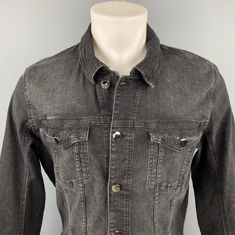 MAISON MARGIELA Size L Charcoal Cotton Trucker Jacket