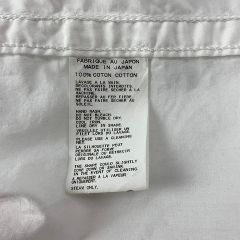 YOHJI YAMAMOTO Size L White Cotton Button Down Long Sleeve Shirt
