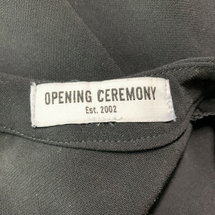 OPENING CEREMONY Size M Black Polyester & Viscose Solid Casual Top
