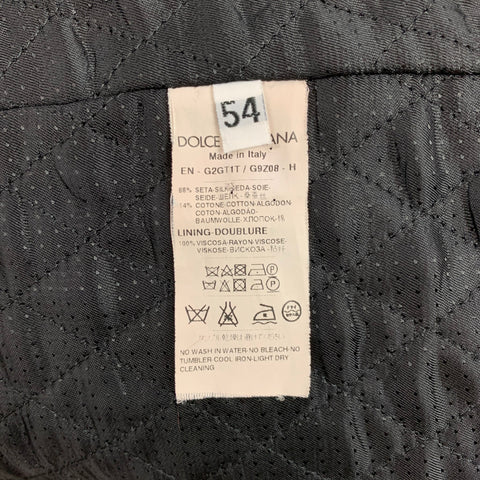 DOLCE & GABBANA S/S 15 Size 44 Emerald & Black Applique Silk Cropped Bull Fighter Jacket