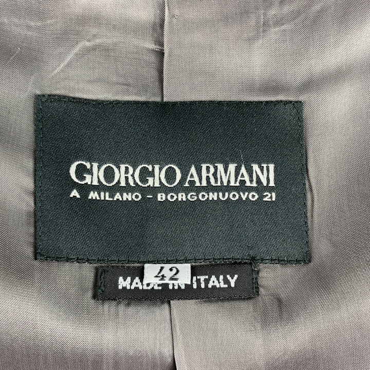 GIORGIO ARMANI Size 6 Grey Wool Shawl Cllar Hook Closure Blazer Jacket