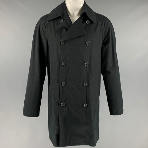 ADAM KIMMEL Taille M Trench-coat double boutonnage en coton noir