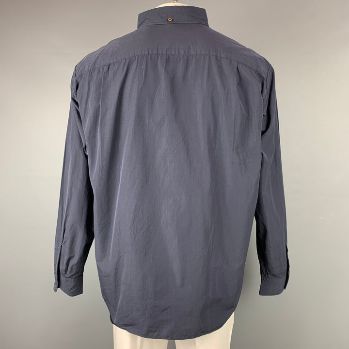 45rpm Size XL Indigo Cotton Button Down Long Sleeve Shirt
