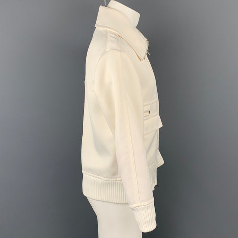 3.1 PHILLIP LIM Size L Off White Polyester Bomber Jacket