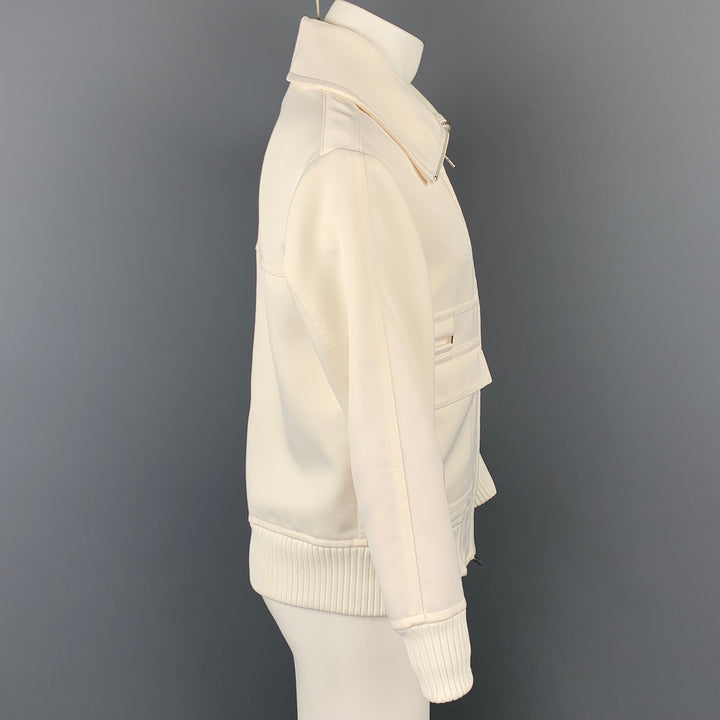 3.1 PHILLIP LIM Size L Off White Polyester Bomber Jacket