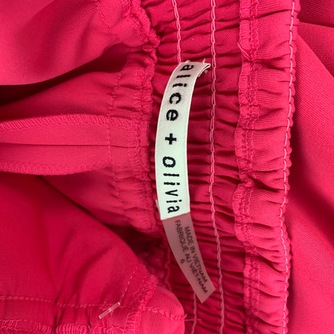 ALICE + OLIVIA Size 6 Pink Polyester Casual Pants