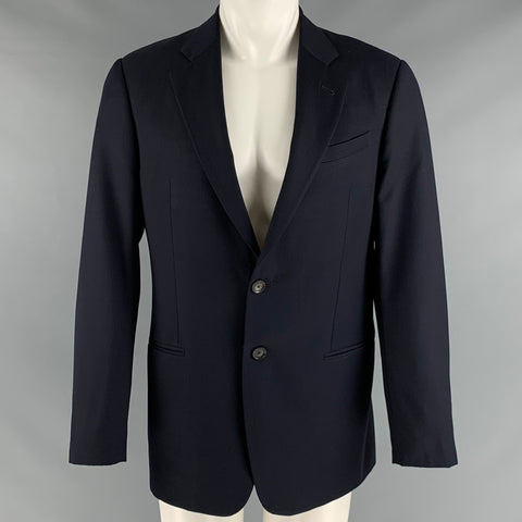 ARMANI COLLEZIONI Size 40 Black Wool Sport Coat