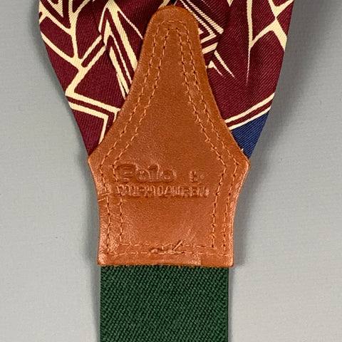 POLO by RALPH LAUREN One Size Burgundy Geometric Suspenders