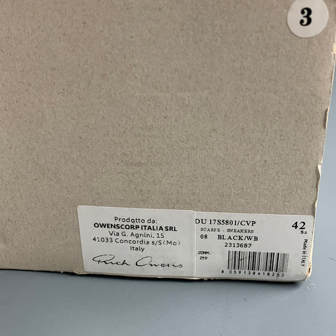 DRKSHDW Size 9 White Canvas High Top Sneakers