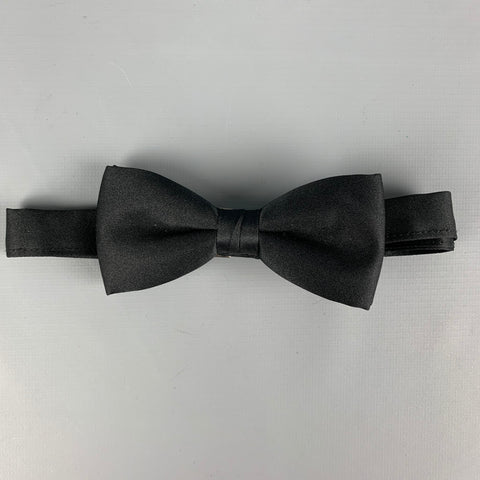Nœud papillon uni noir VINTAGE