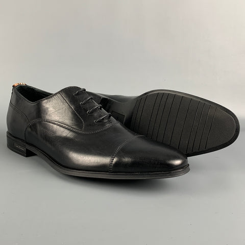 PAUL SMITH Size 8 Black Leather Lace Up Shoes