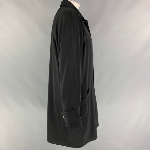 Vintage GIANNI VERSACE Size 40 Black Rayon Raglan Coat