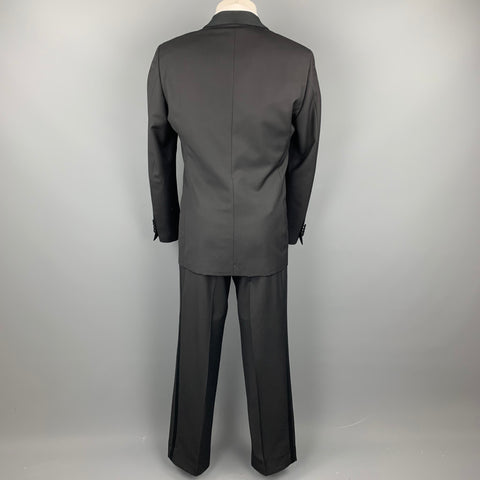 PAL ZILERI Cerimonia Size 40 Black Virgin Wool Shawl Collar Tuxedo