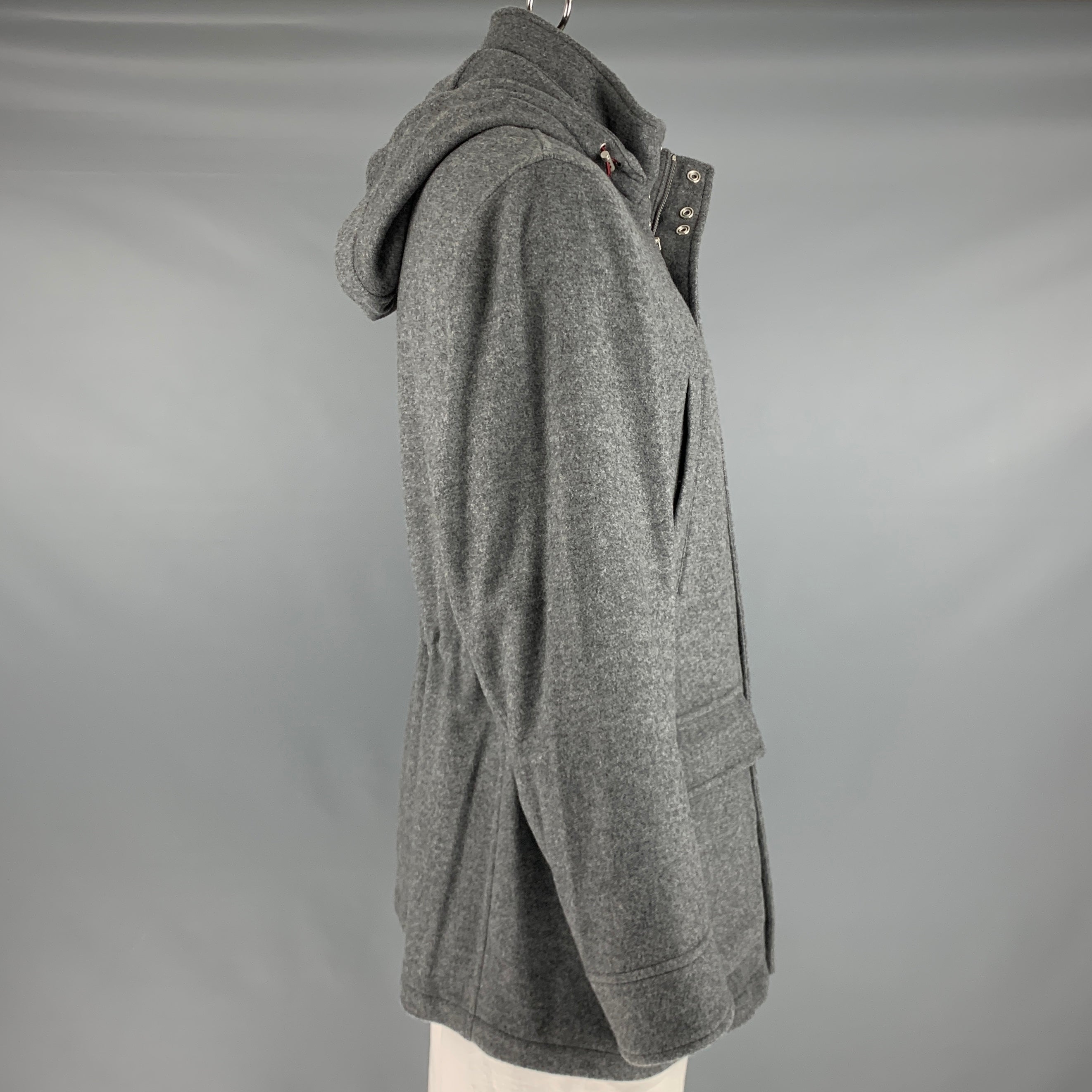 BRUNELLO CUCINELLI ジャケット　46 BRUNELLO CUCINELLI Size 46 Grey Cashmere Zip Snaps Jacket