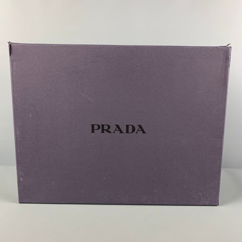 PRADA Size 8 Black Leather City Calf Boots