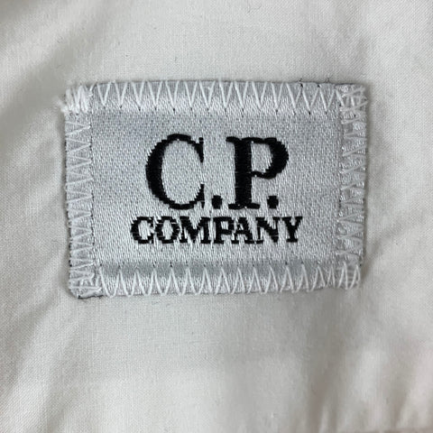 CP COMPANY Camisa de manga larga con botones de algodón sólido blanco talla L