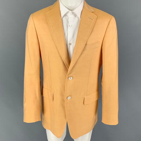 PAL ZILERI Size 40 Yellow Cashmere Silk Sport Coat