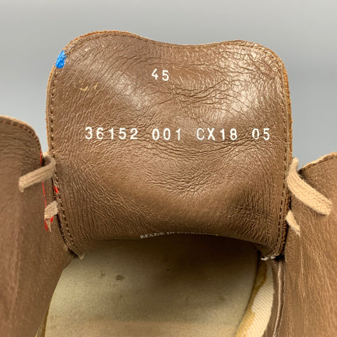 CAMPER Size 12 Tan Paint Splatter Suede Crepe Sole Chukka Boots