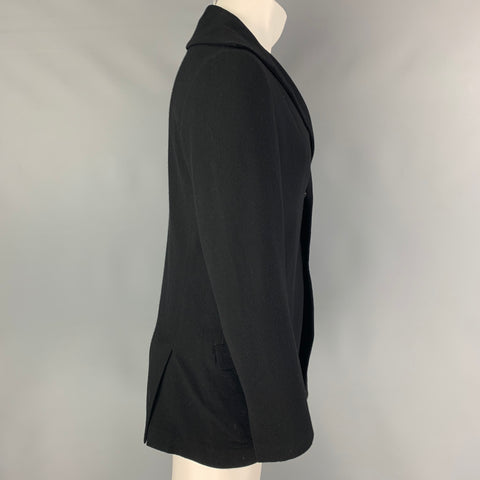 YOHJI YAMAMOTO Size 38 Size S Black Wool Snaps Jacket