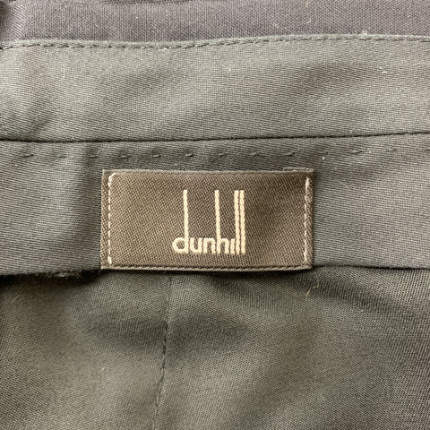 DUNHILL Size 34 Black Solid Wool Tuxedo Dress Pants
