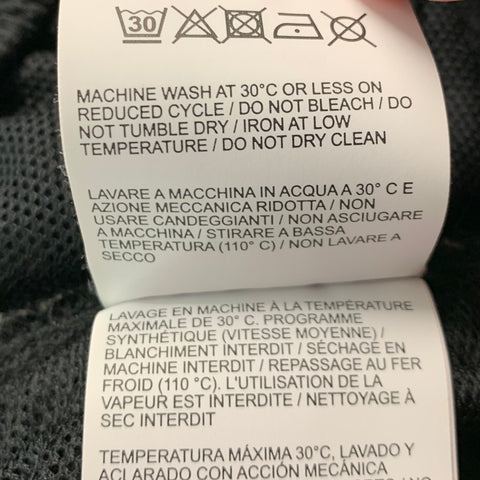 OFF-WHITE Size L Black Mesh Polyester Elastic Waistband Shorts