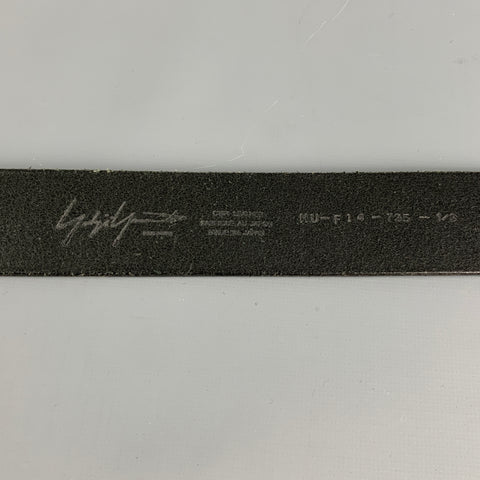 YOHJI YAMAMOTO Size 32 Black & Silver Rhinestones Hell Buckle Belt
