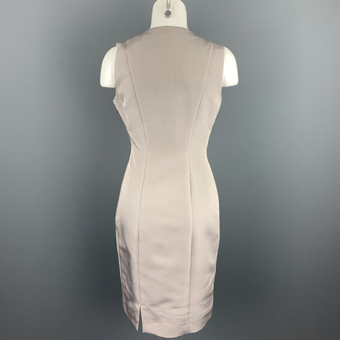 GUCCI Size 4 Gray Silk / Nylon Sleeveless Shift Dress