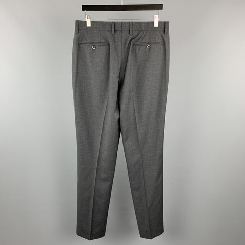ETRO Size 34 x 35 Dark Gray Lana Wool Dress Pants