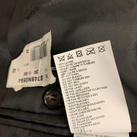 DSQUARED2 Size 38 Black Wool Silk Double Breasted Sport Coat