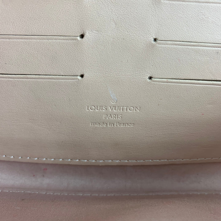 LOUIS VUITTON Vernis Sunset Blvd Bolso de mano de charol en relieve beige