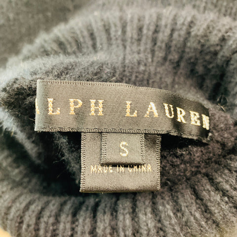 RALPH LAUREN Size S Black Cashmere Sleeveless Pullover