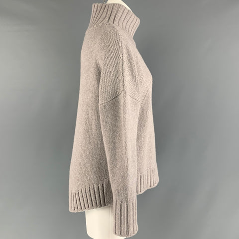 MARGARET OLEARY Taille XS Pull texturé en cachemire gris clair