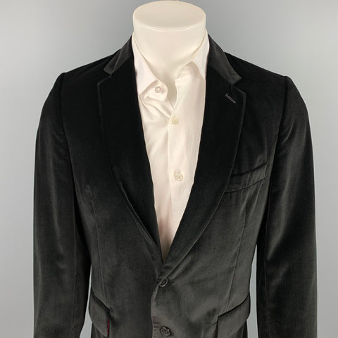 PAUL SMITH Soho Fit Size 42 Regular Black Velvet Notch Lapel Sport Coat
