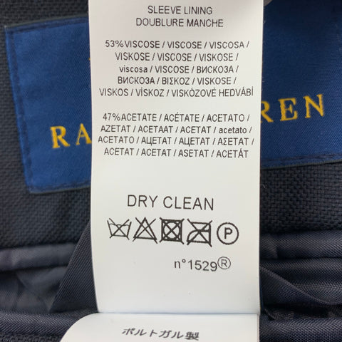 POLO by RALPH LAUREN Size 40 Navy Polyester Single Breasted Sport Coat
